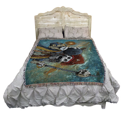 Pure Country Weavers The Last Stand Skeleton Blanket by David Lozeau - Gift Fantasy Tapestry Throw Woven from Cotton - Made in The USA (72x54)