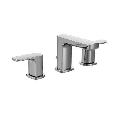 Rizon Low Arc Widespread Bathroom Faucet with Drain Assembly -  Moen, T6920-9000-L