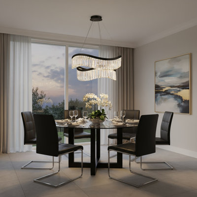 Hyden - Integrated LED Chandelier - Black