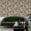  Tropical Jungle Botanical Wallpaper Pink Green Leaf Pattern Washable 921405