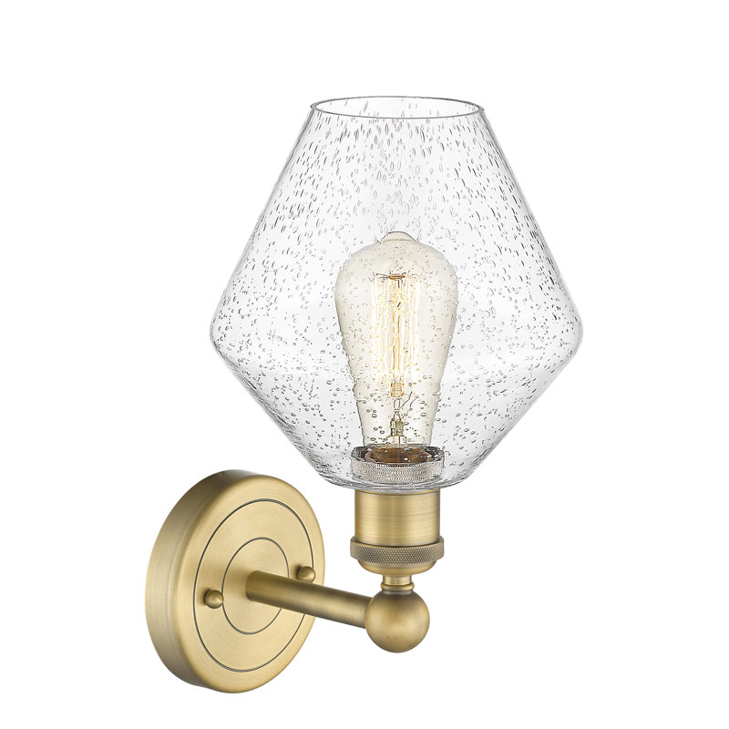 Amylea Steel Armed Sconce, Brushed Brass