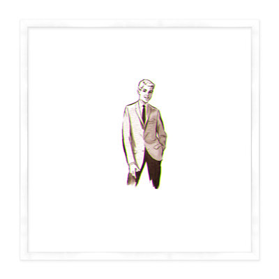 Brown Suit Print