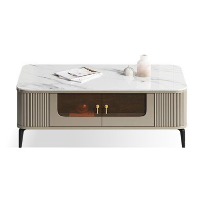 Picture color Solid + Manufactured Wood Rectangular Coffee Table