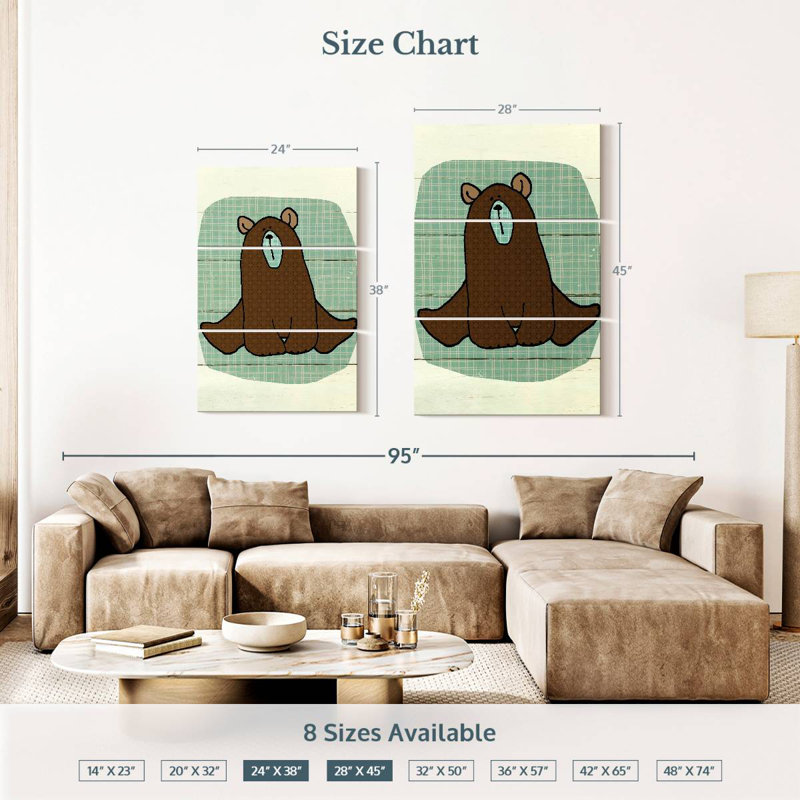 Brampt Woodland Creatures Bear, 38" H x 24" W