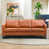 Jannae Orange-Brown Faux Leather selected