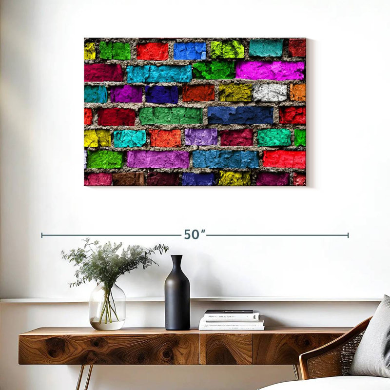 Lilie Rainbow Bricks, 24" H x 36" W