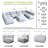 outdoor 7 piece modular bean bag patio conversation set, foam filled water repellent olefin fabric, backyard pool sectional sofa-1662449849