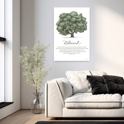 Blessed Abstract Contemporary Tree Landscape Art