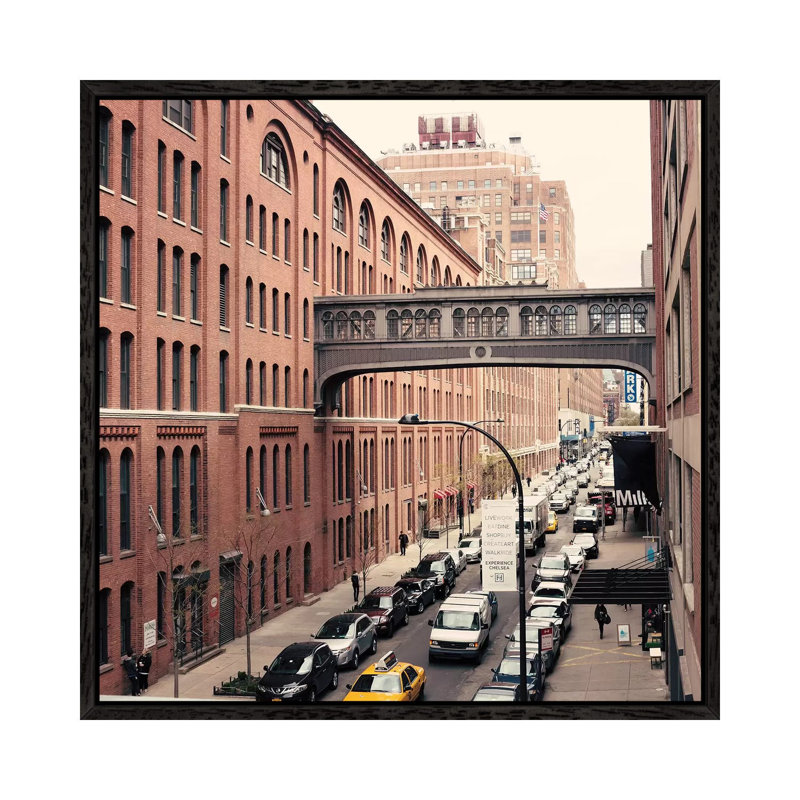 NYC Chelsea by Caroline Mint - Print on Canvas, Black Framed, 66.04 cm H x 66.04 cm W