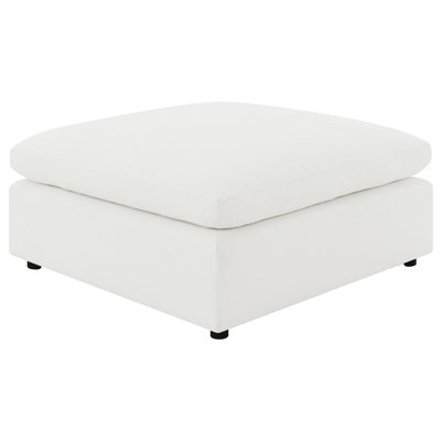 Marler Boucle Upholstered Ottoman Grey by Latitude Run