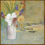Vase Of Flowers Giclee On Canvas by Jill Krasner