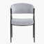 Chaises de salle à manger rembourrées avec pieds en métal (ensemble de 2), gris-1334011977