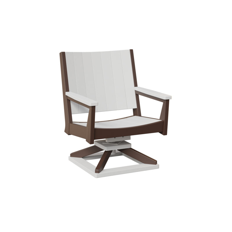 Chaise berçante pivotante berlinois berlinois berlin, White Top/Chocolate Brown Base