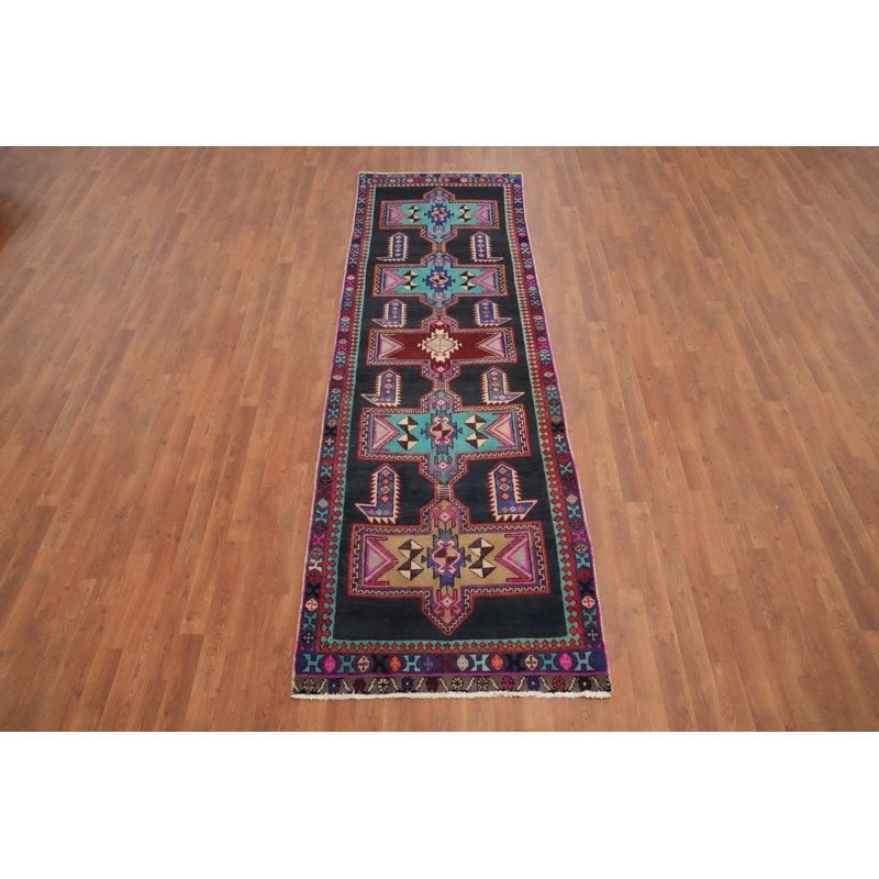 Geometric Traditional Runner Rug 4x10