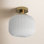Jan Single Light Glass Semi Flush Mount