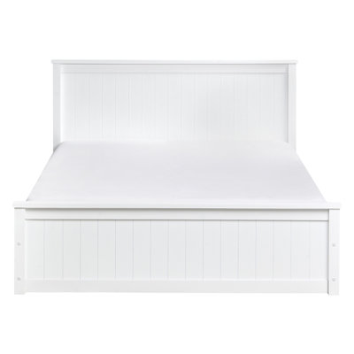 Ottoman Bed Pine Wood LAMBRES White