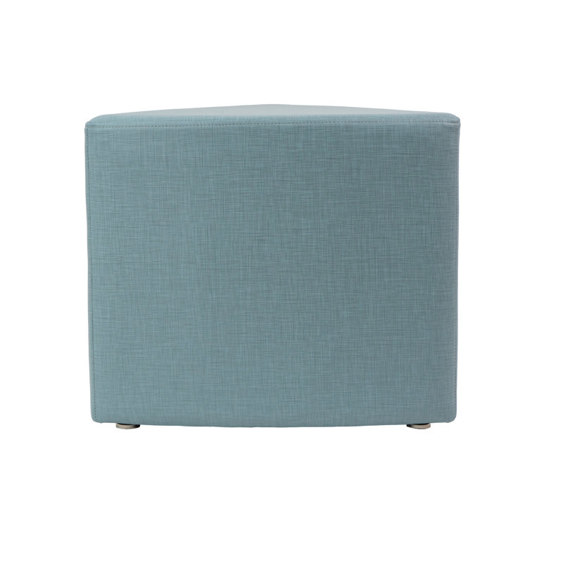 Pro Series Upholstered Rounded Triangle Ottoman, 18" Height, Blue