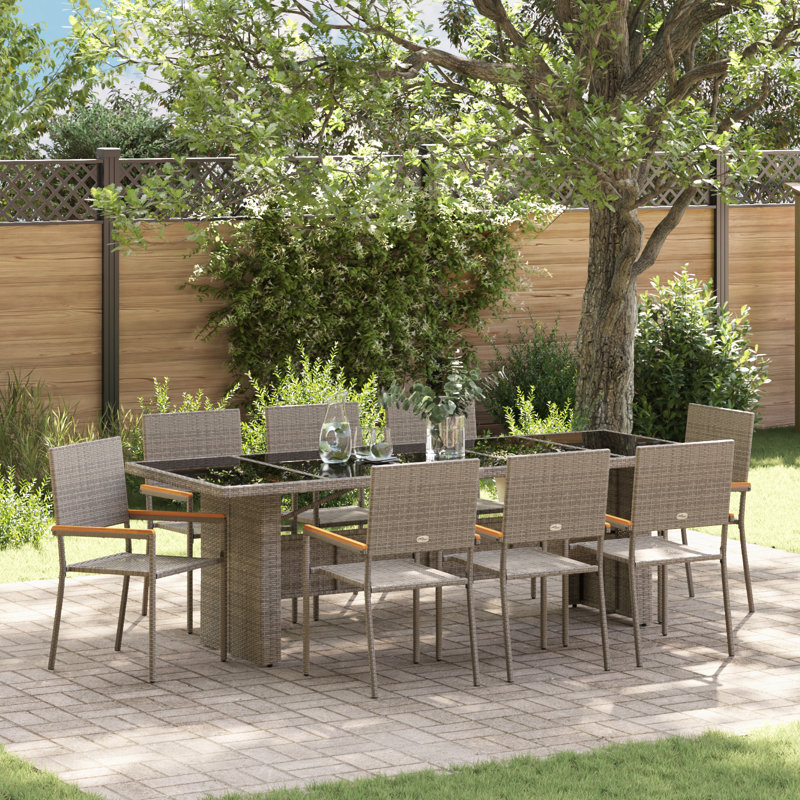 Garden Dining Set, Grey