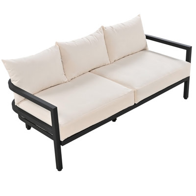 U_Style Multi-Person Outdoor Steel Sofa Set with Coffee Table
