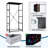 4 Drawer Dresser for Bedroom, Narrow Chest of Drawers, Wooden Top and Study Iron Frame 18"x37.5"-(WxH)