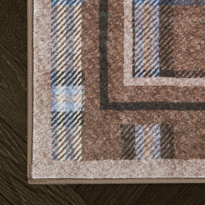 Eddie Bauer Printed Washable Rugs, Rectangle 9' x 12', Brown