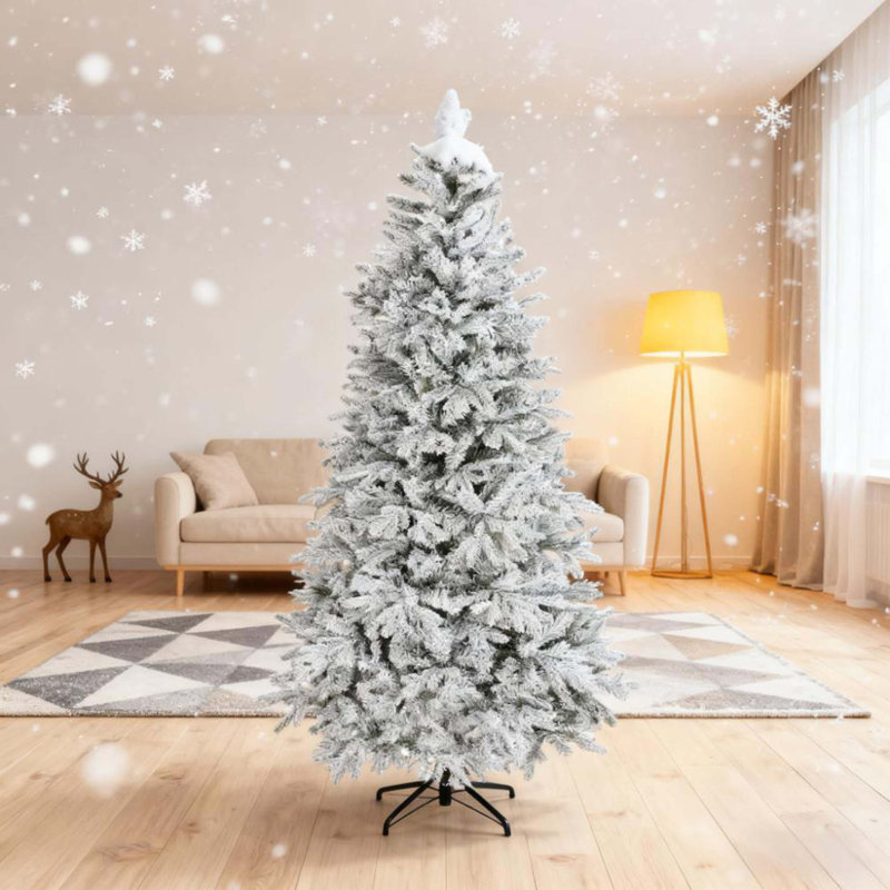 Arbre de Noël artificiel givré 7,5 pi