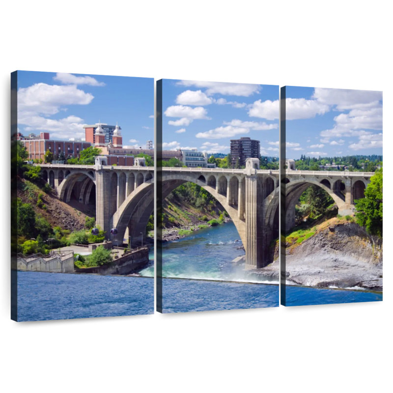 Rorry Monroe Bridge Over Spokane River, 36" H x 57" W