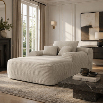 Méridienne convertible de 47 pouces en peluche avec accoudoirs larges et coussins décoratifs, canapé-lit douillet sans accoudoirs, pour le salon, la chambre à coucher, aucun assemblage requis, velours côtelé