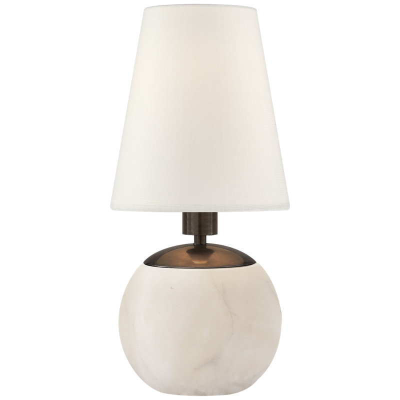 Terri Table Lamp, Alabaster, 10.25" H x 5" W x 5" D