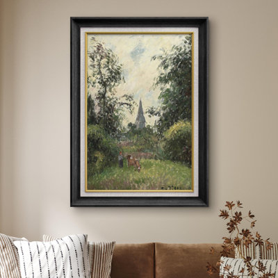 "Le Clocher de Bazincourt" par Camille Pissarro - Peinture sur toile