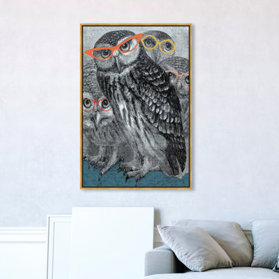 Birds All Eyes on Us Owl - impression d'art graphique