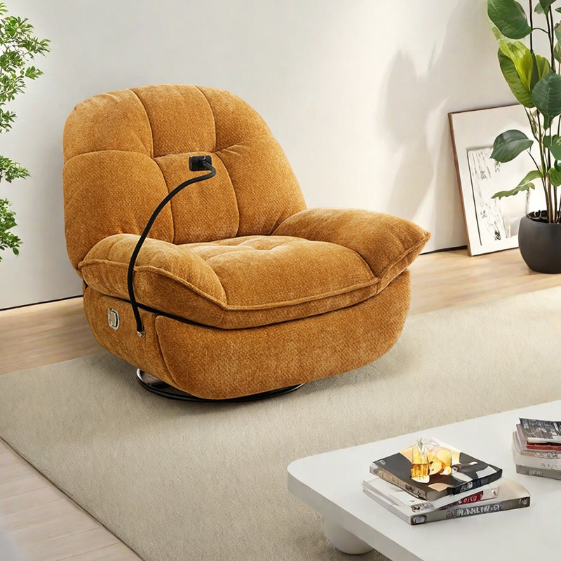 Ergonomic rotating lounge chair, Orange