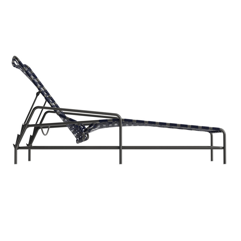 Kantan Outdoor Chaise Lounge, Marine/Textured Pewter