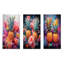 Ensemble de 3 anges multicolores et fantaisistes - ananas en métal-392664380