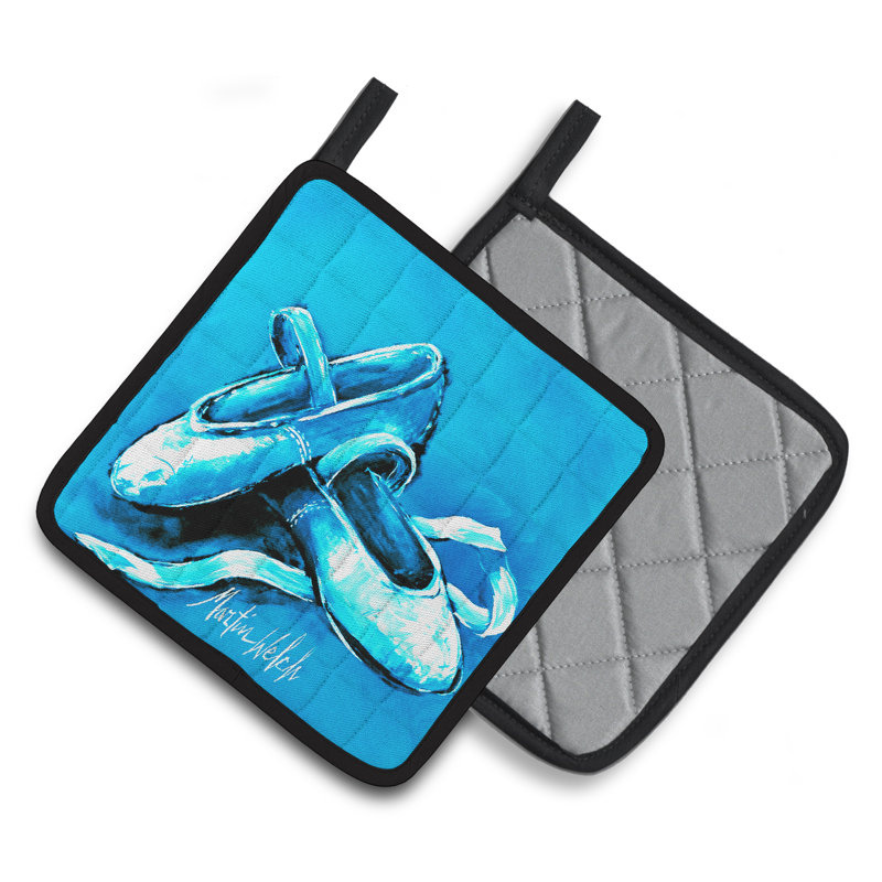 Caroline's Treasures Cotton Potholder Set, Blue