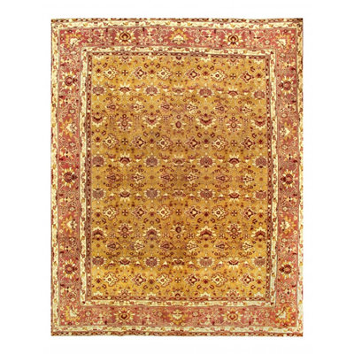 Dampier One-of-a-Kind 10'7" X 13' 1900s Wool Area Rug in Brown