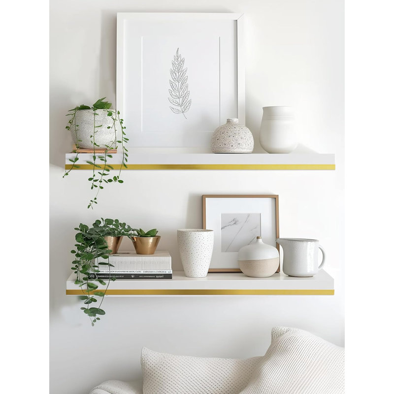 Sorellina Piece Wood Floating Shelf