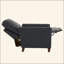 Midnight Blue Faux Leather Modern Recliner