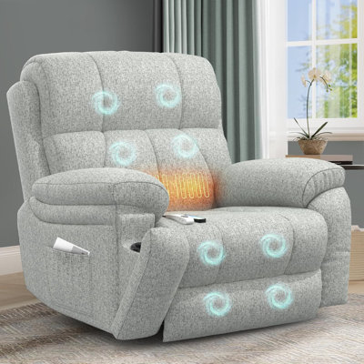 Upholstered Heated Massage Chair