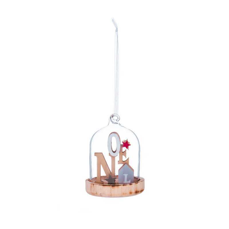Ensemble d’ornement figurine clouche suspendue 4 pièces de fêtes en verre