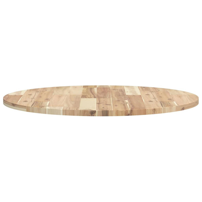  Plateau de table rond en bois massif d'acacia, H 0,8 po x l 27,6 po x P 27,6 po
