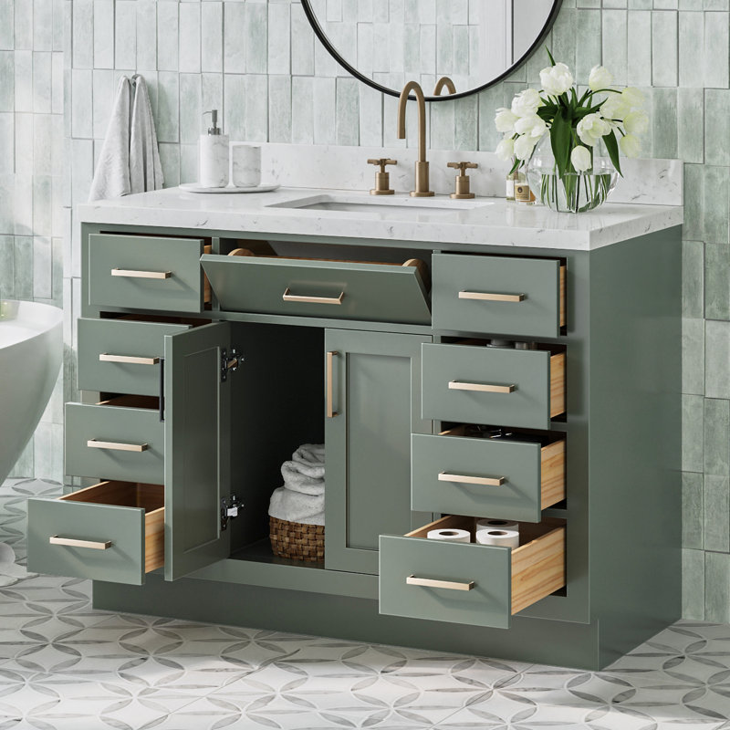 48" Single Bathroom Vanity Base Only, White
