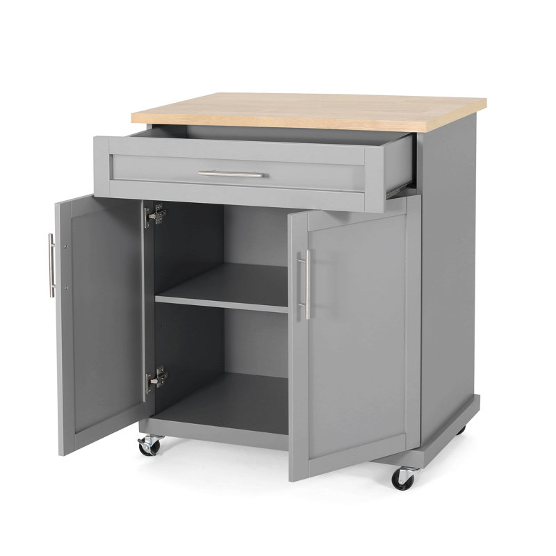 Armoire de cuisine avec chariot et îlot de cuisine
