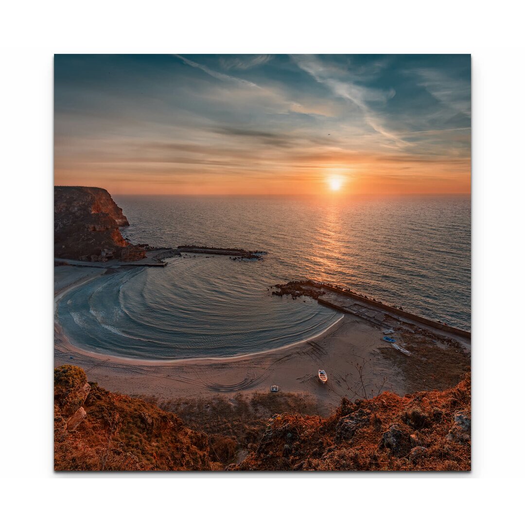 Leinwandbild Sonnenaufgang am Strand