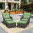 Netta 4-Piece Rattan Outdoor Seating Group with Cushions-1955083460
