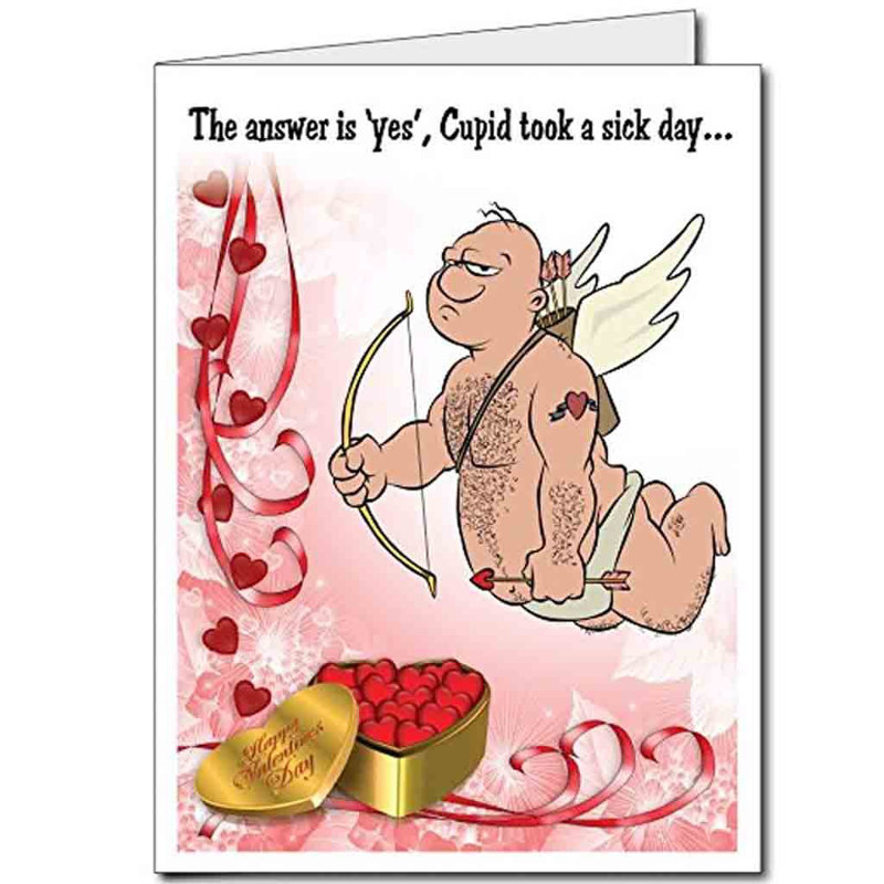 Carte de saint-valentin géant cupid