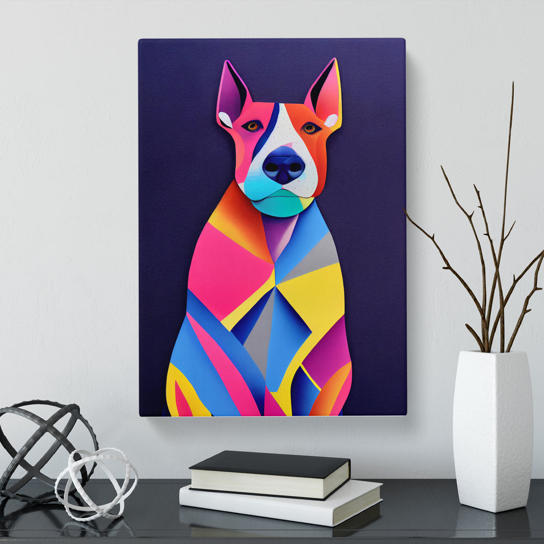 Dibiase English Bull Terrier Abstract Vol.1 - Wrapped Canvas
