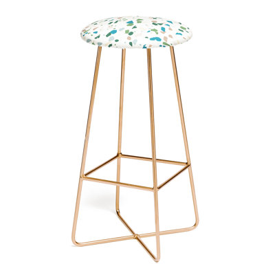 Rudd Upholstered Counter Stool with Metal Frame