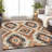 Machine Washable Indoor/Outdoor Xhevrie Terracotta Rug-2081119278