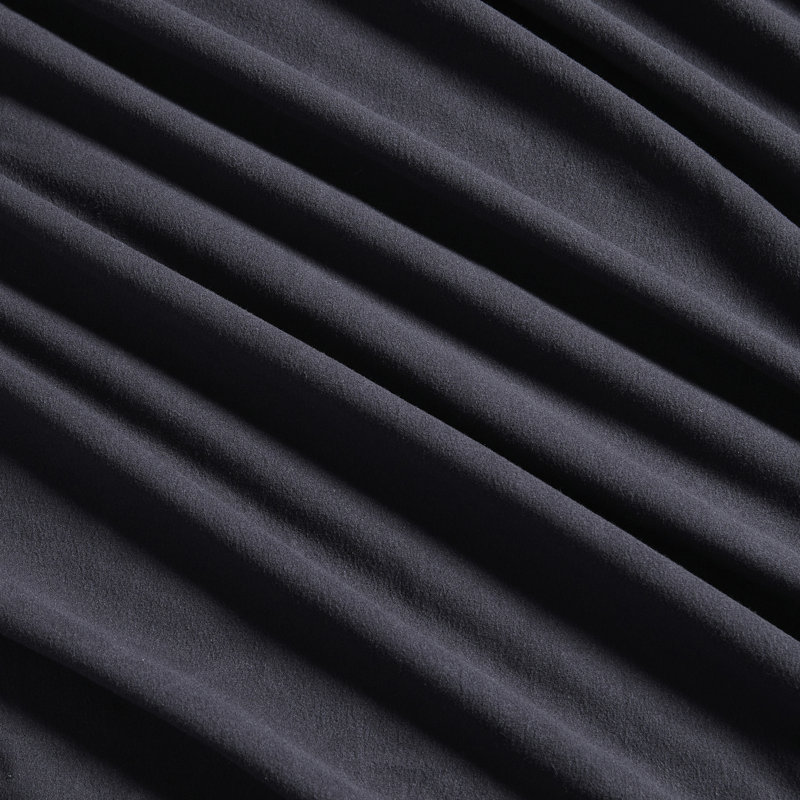 Solid Flannel Fitted Sheet, Bottom Sheets With Built-In Sheet Straps By Sweet Home Collection, King Fitted Sheet, Black